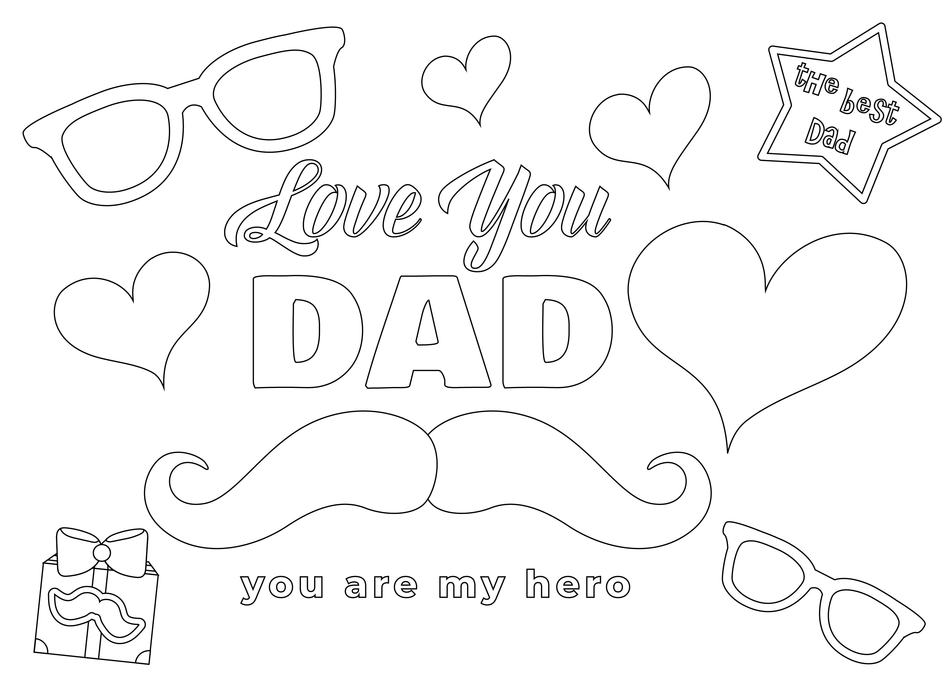 Father Day Adult Coloring Book