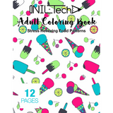 Adult Coloring book with stress relieving Food patterns