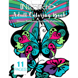 Adult Coloring book with stress relieving Butterflies patterns