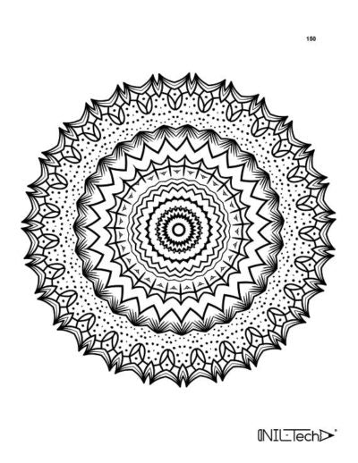Adult Coloring book with stress relieving mandala patterns nil tech
