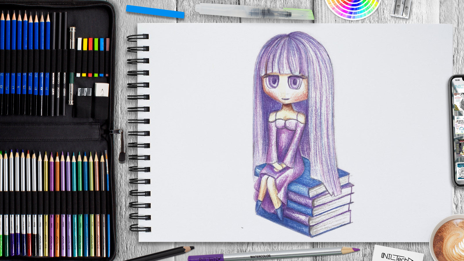 some pages from my anime girl sketch book : r/sketchbooks