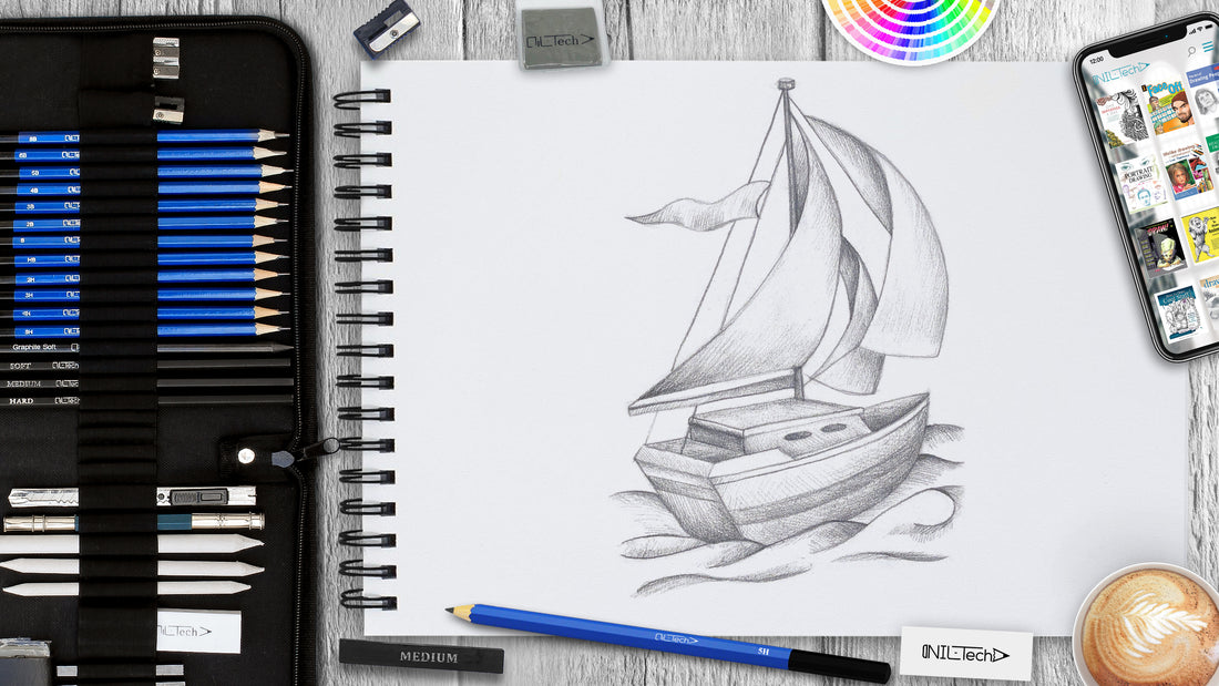 how to draw a boat step by step