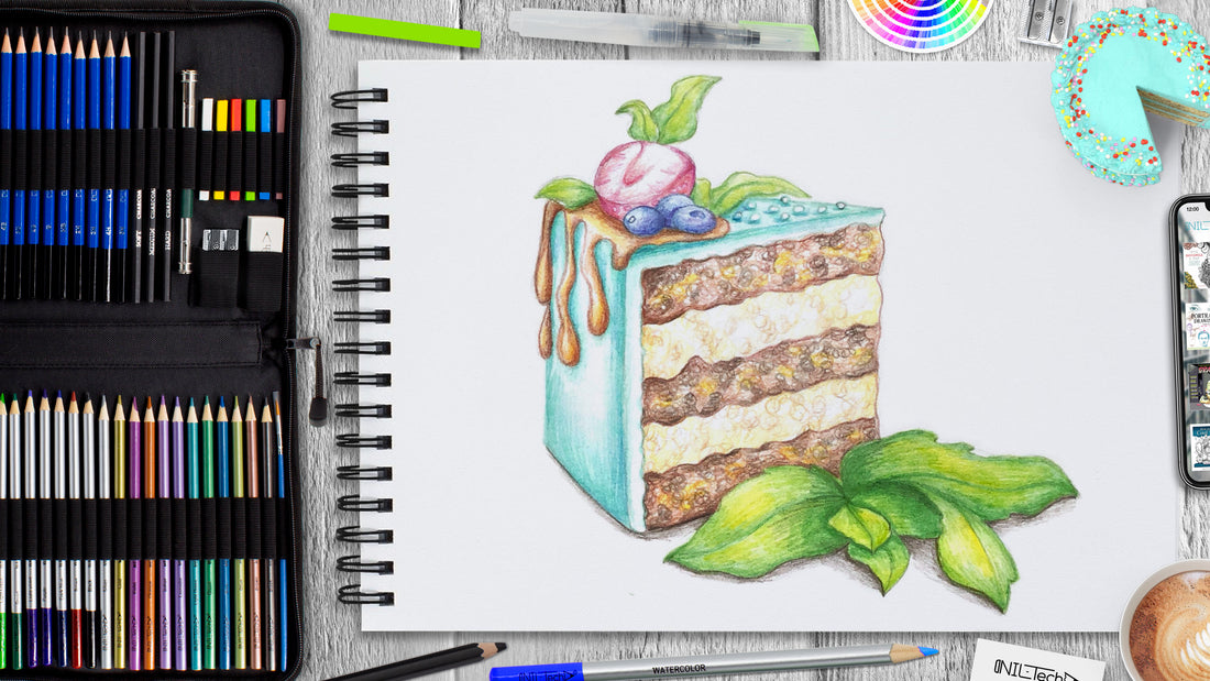 how to draw a cake