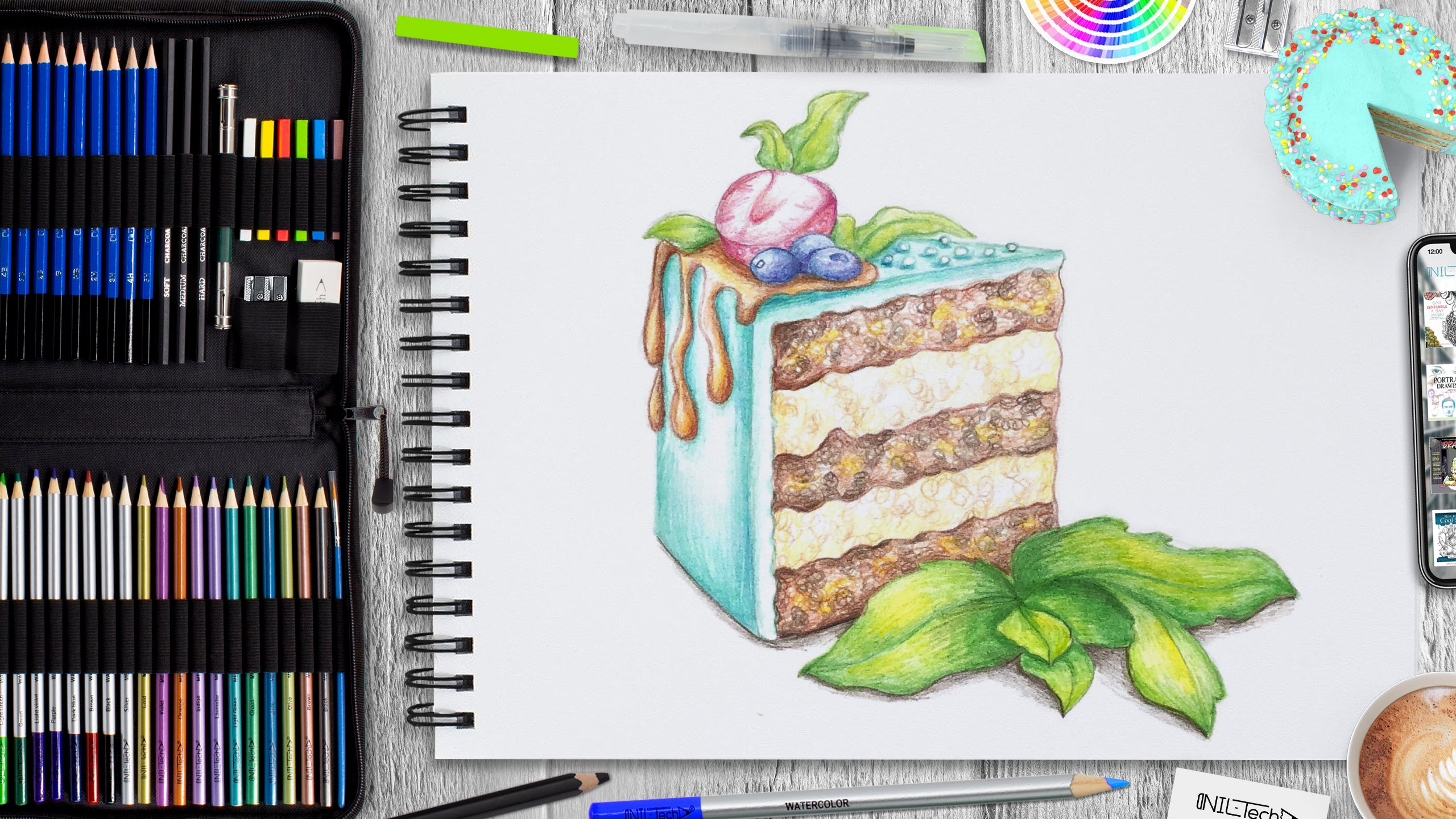Unicorn Cake Drawing Images  Drawing Skill