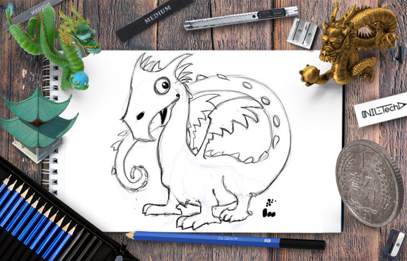 How to draw a Simple dragon