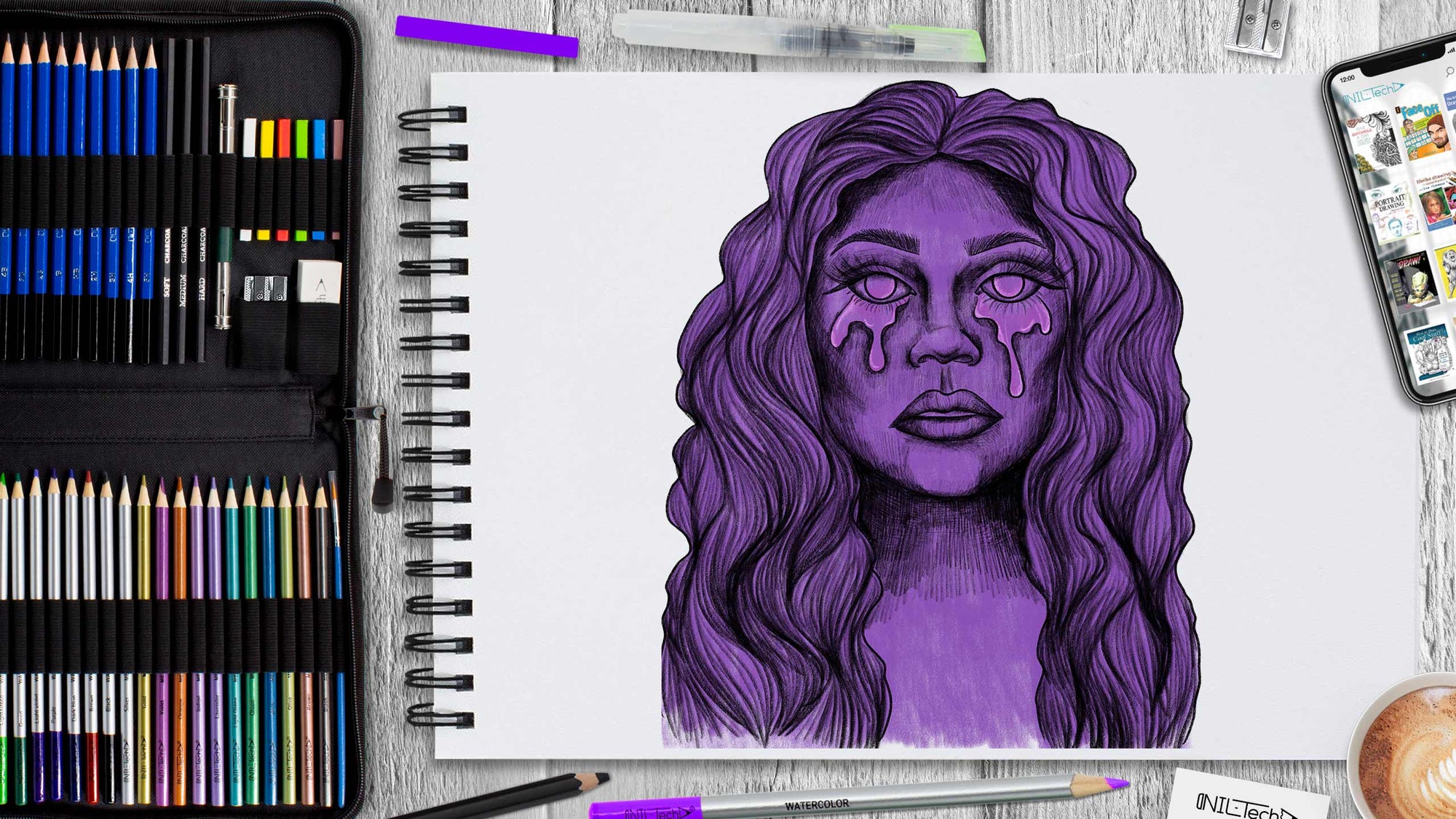 ANIME with Posca Markers on NIL Black Sketchpad: AMAZING! [Video] [Video]