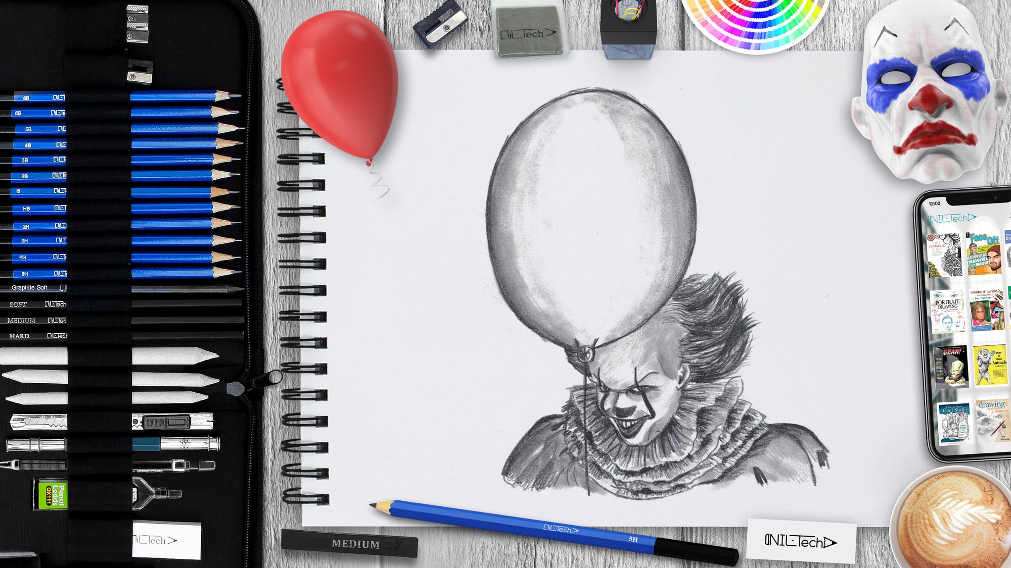 pennywise easy drawing tutorial