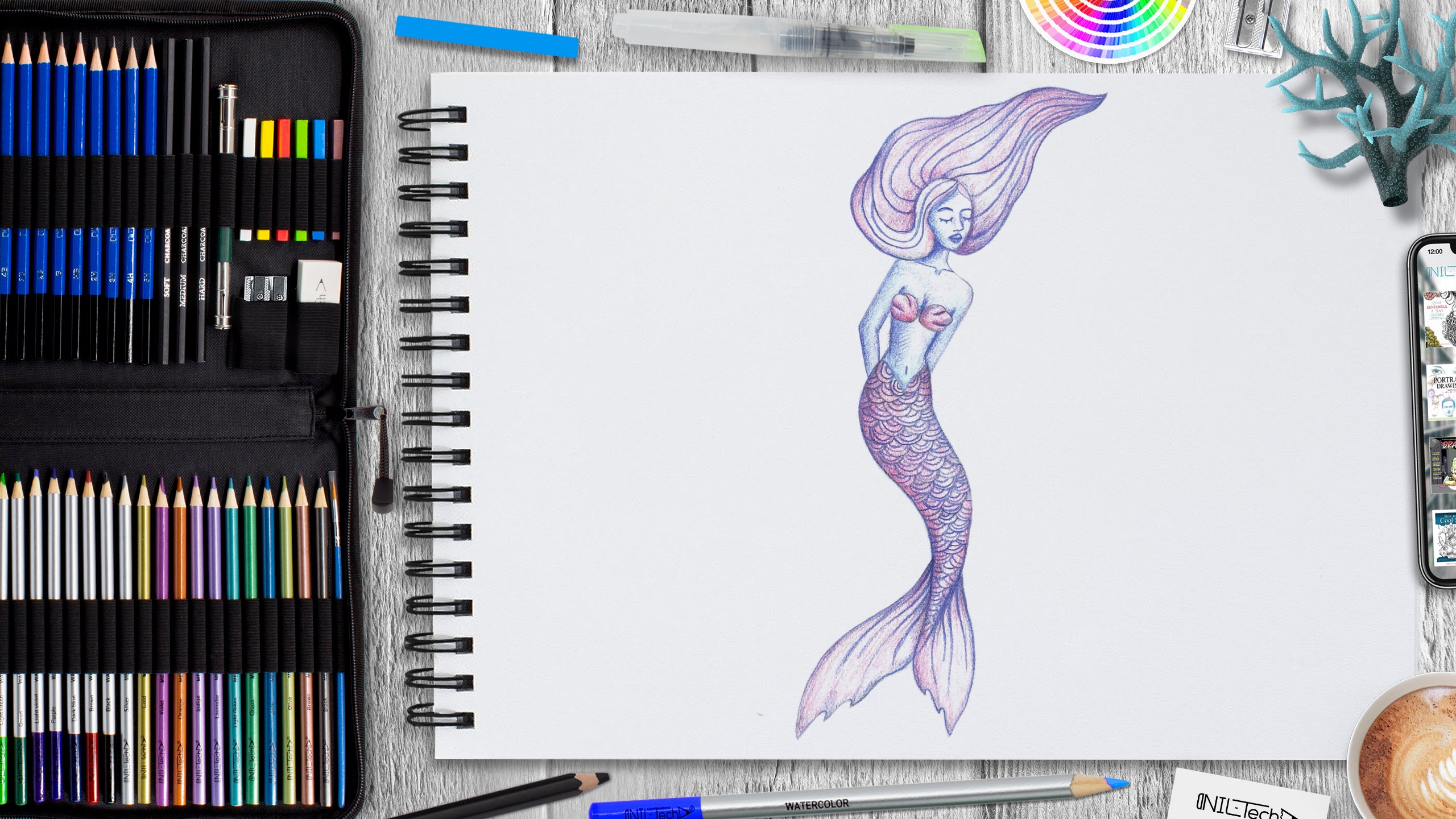 Mermaid Drawing & Sketches for Kids - Kids Art & Craft