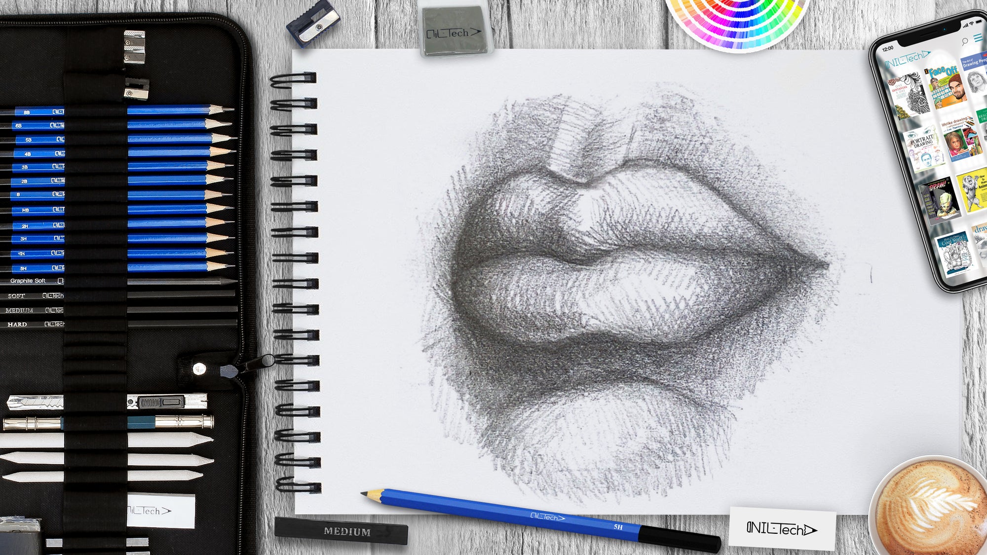 ArtStation  Lips drawing