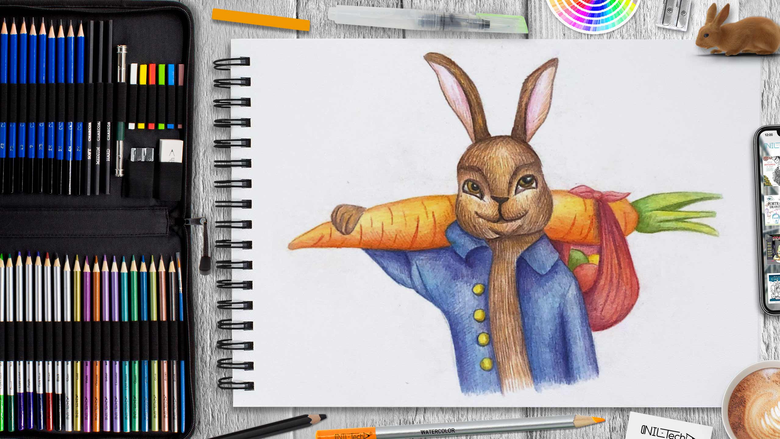 Rabbit Drawing & Sketches for Kids - Kids Art & Craft