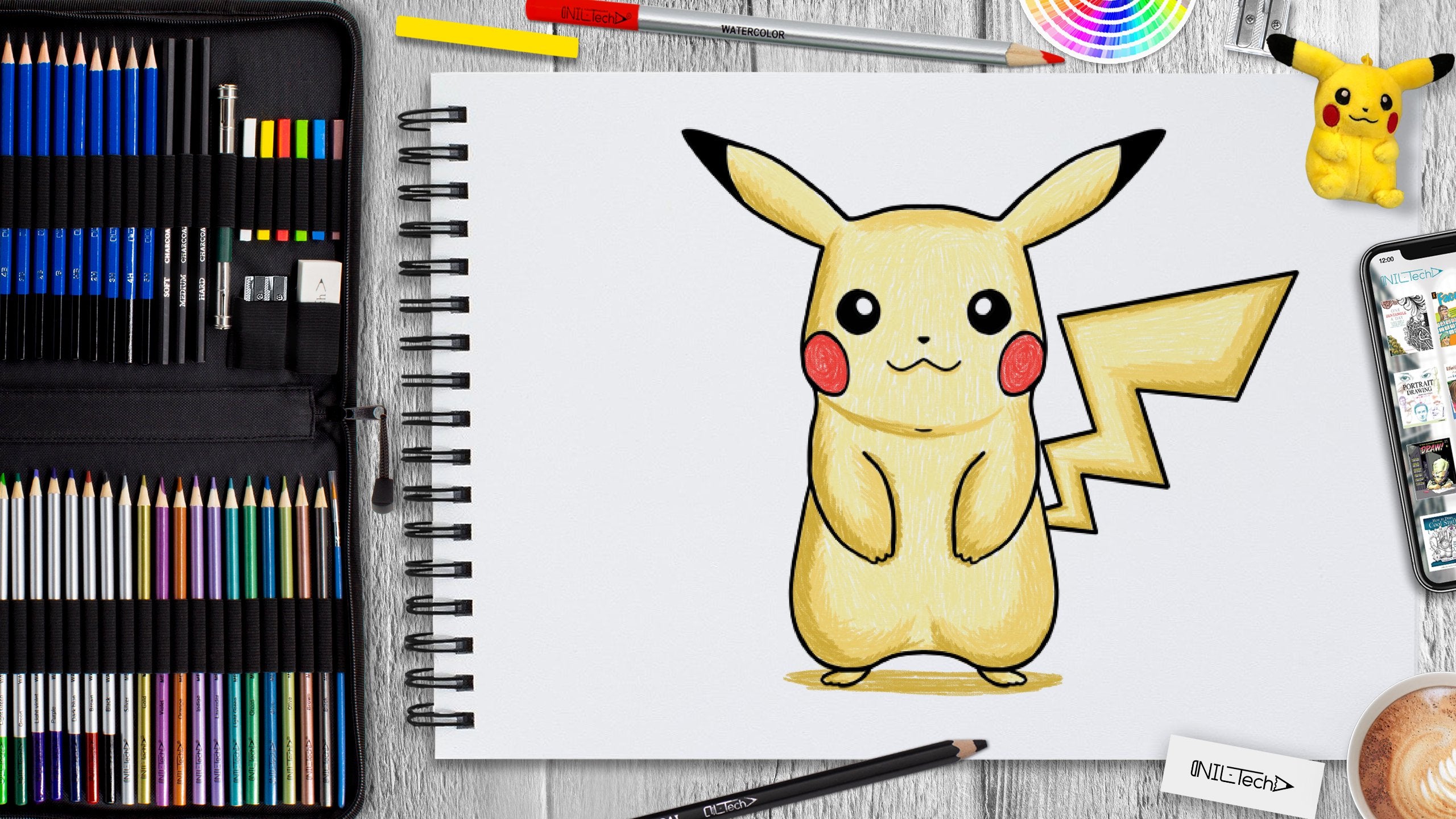 pencil art, detailed portrait of pikachu, intricate, | Stable Diffusion