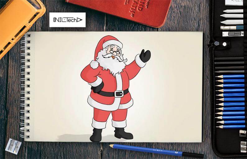 How to draw Santa Claus | Nil Tech - shop.nil-tech