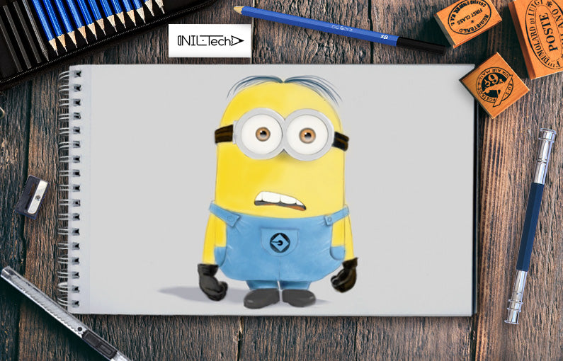 step by step drawing minions