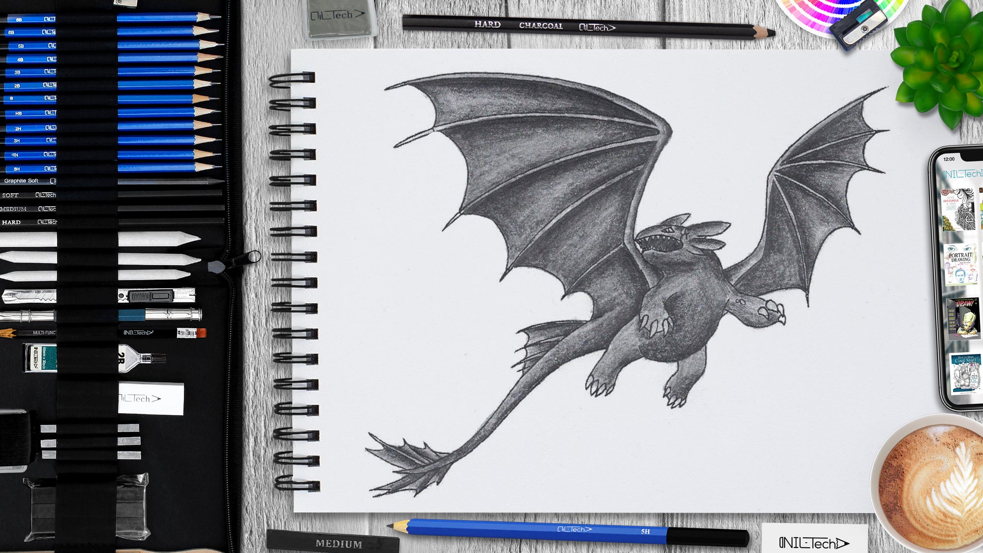 How To Draw Toothless Flying