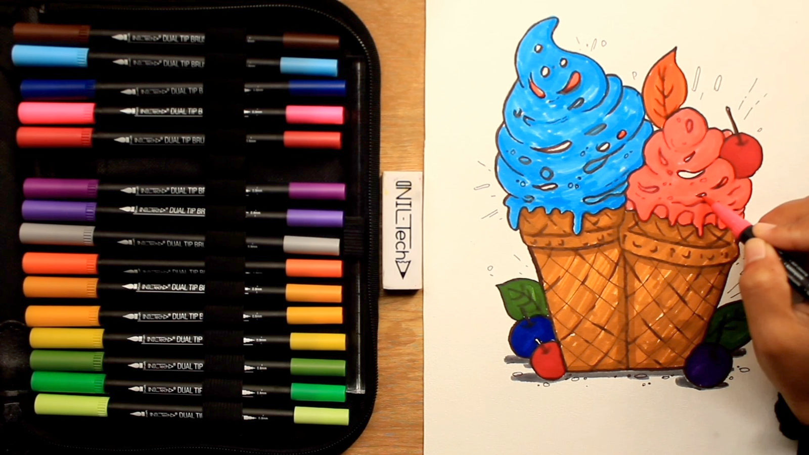 How to draw cute Ice cream for Valentine's Day, Draw cute things - YouTube