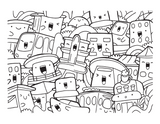Printable (Digital) Doodles Coloring Pages: FunDoodles Printable Coloring Book for All Ages