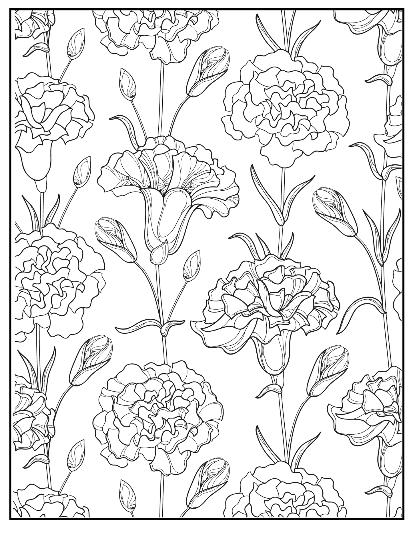 Mother's Day Blossoms - Heartwarming Printable Coloring Pages