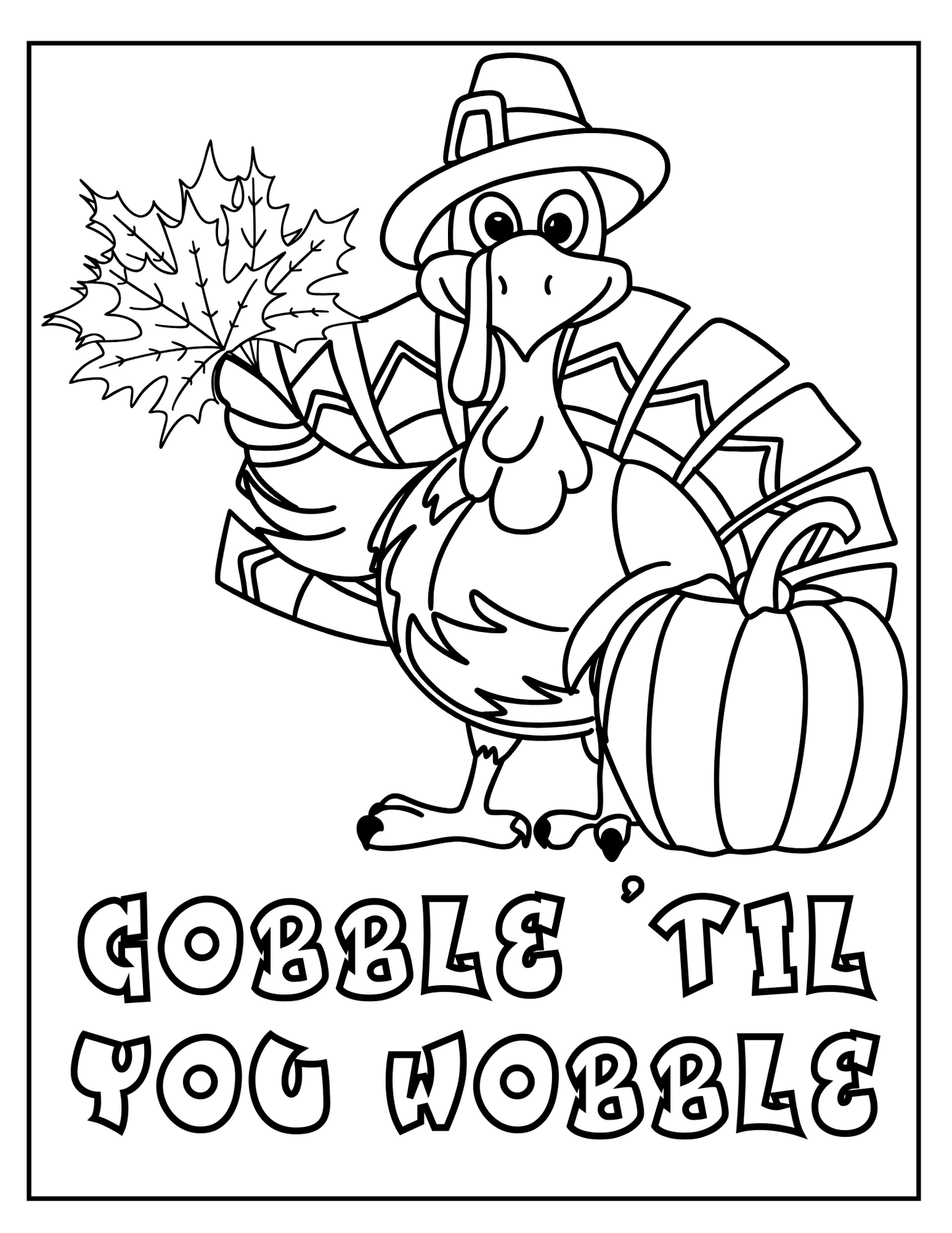 Thanksgiving Turkeys: Printable Coloring Book for Festive Fun