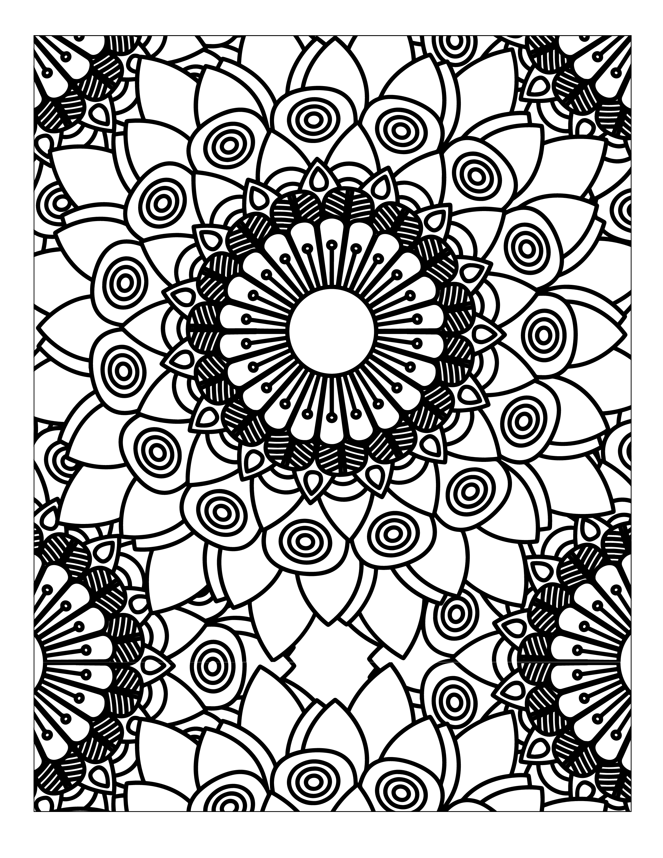 Peanut Butter & Jelly Mandalas - Creative Printable Coloring Book for All Ages (Digital)