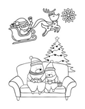 Snowflake Magic: Printable Coloring Book Featuring Snowflakes and Cute Characters