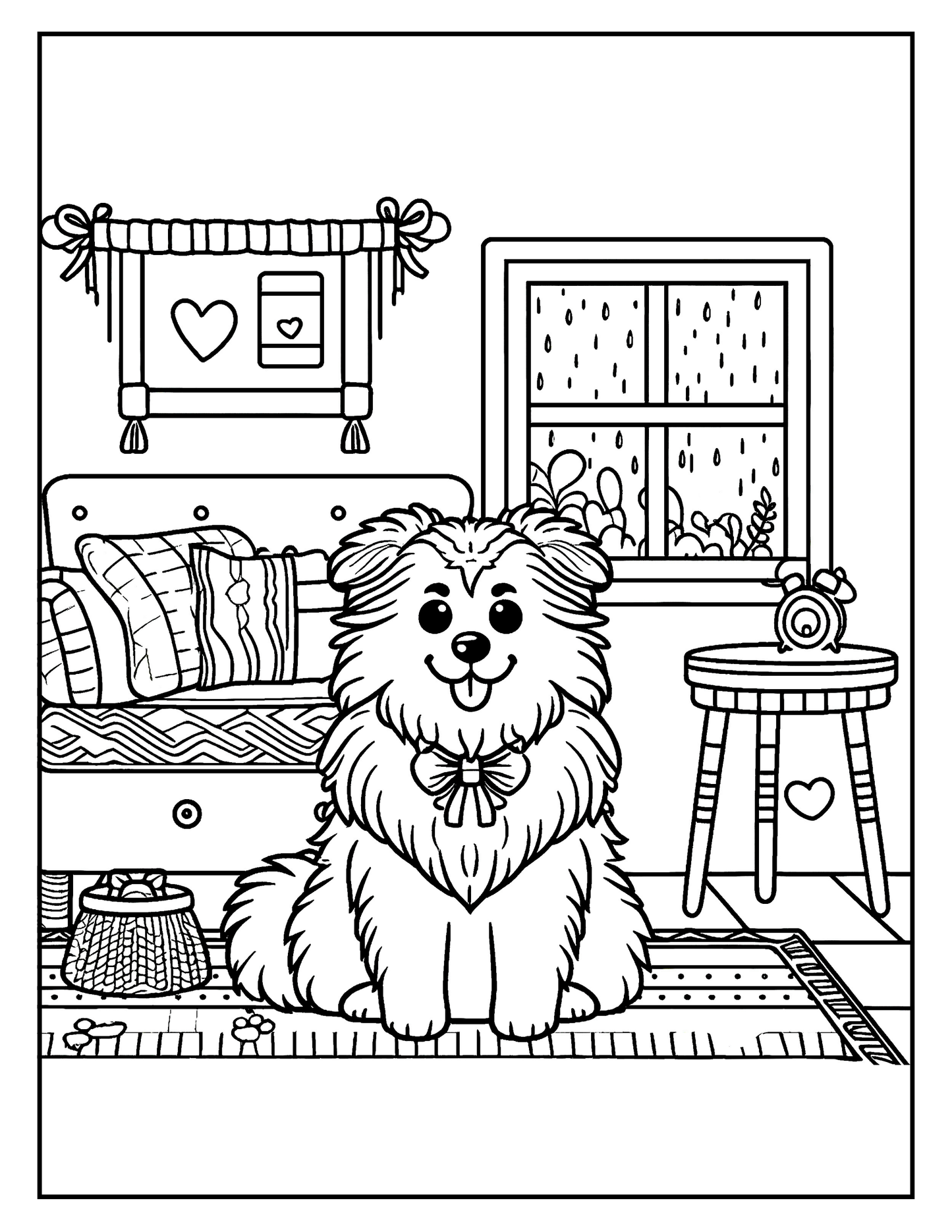 Whimsical Retreats: Cozy Animal Spaces Digital Coloring Book PDF for Adults