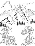 "Earth's Majesty" - Celebrate Earth Day with a Printable Digital Coloring Book of Global Landscapes
