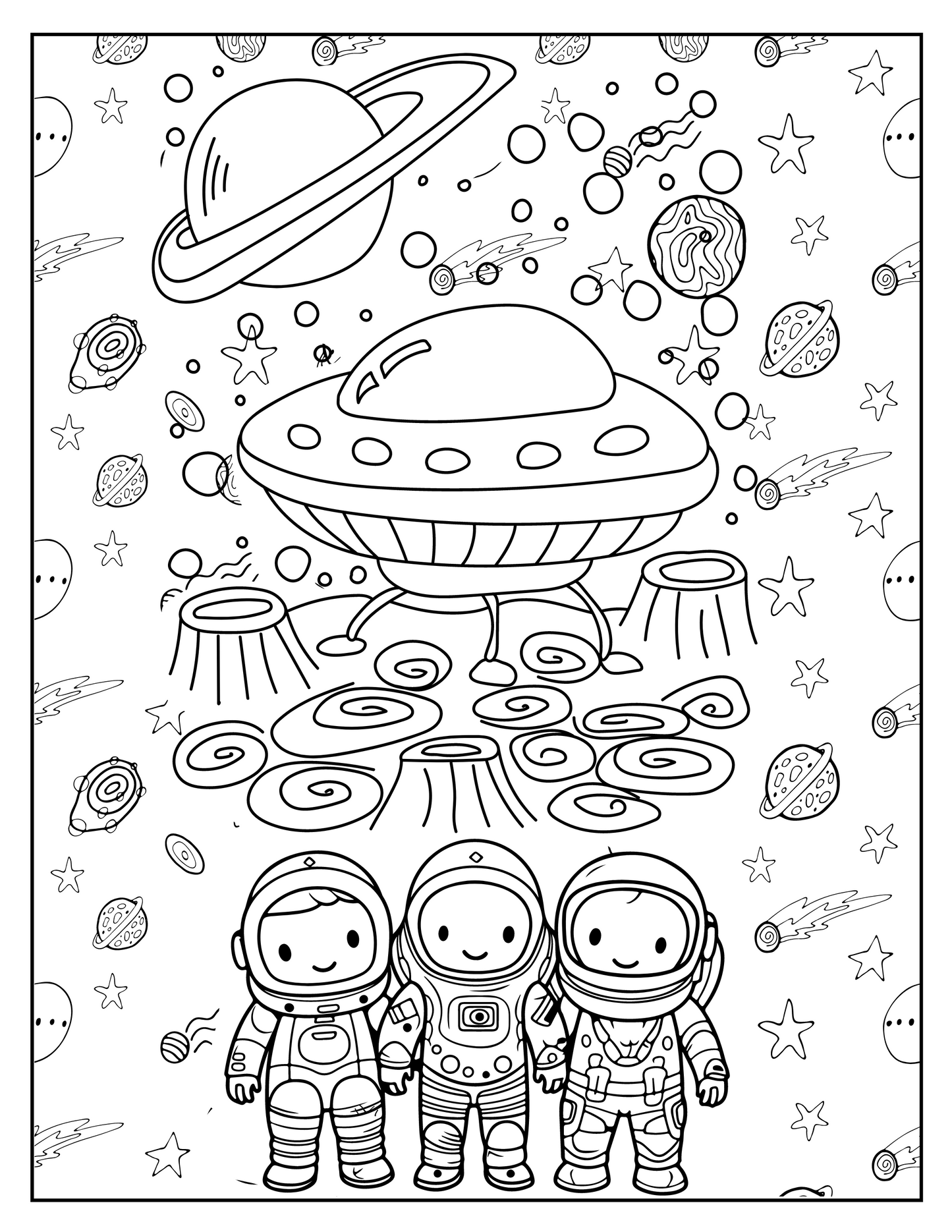 Astronaut Day: The Ultimate Digital Printable Coloring Book for All Ages