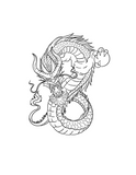 Printable (Digital) Dragon Coloring Pages: New Year 2024 Dragon Coloring Collection