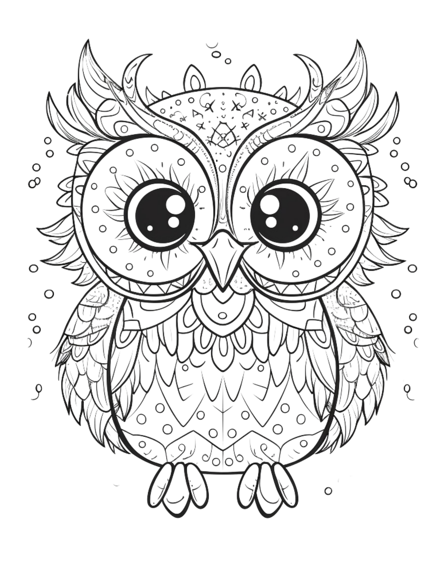 Printable (Digital) Owl Coloring Pages: WhimsyOwls Coloring Collection