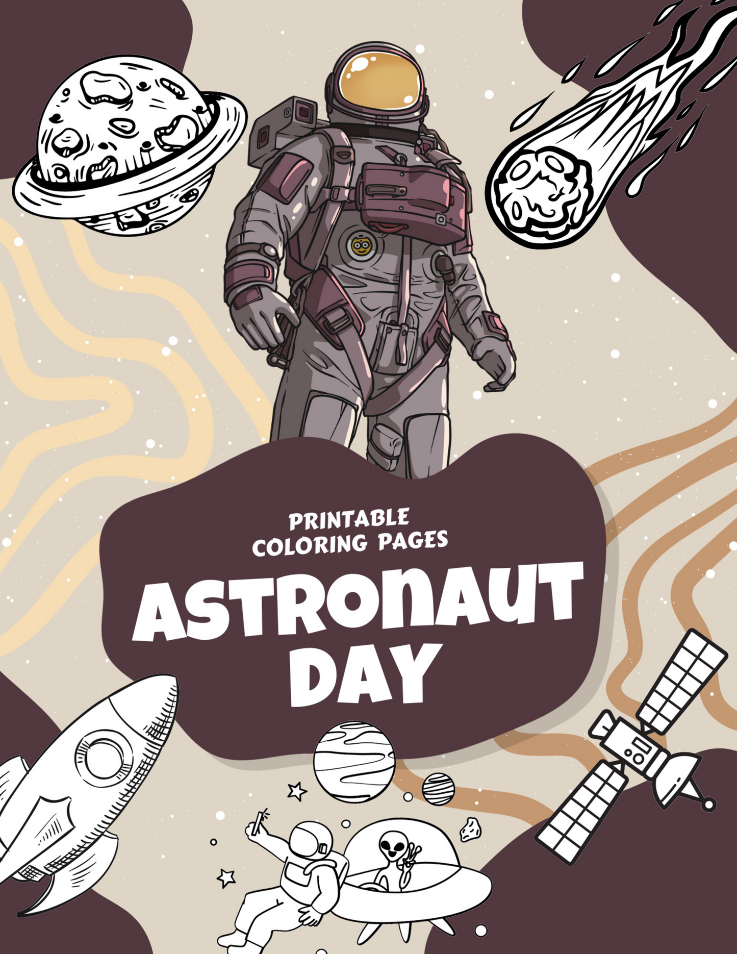 Astronaut coloring book