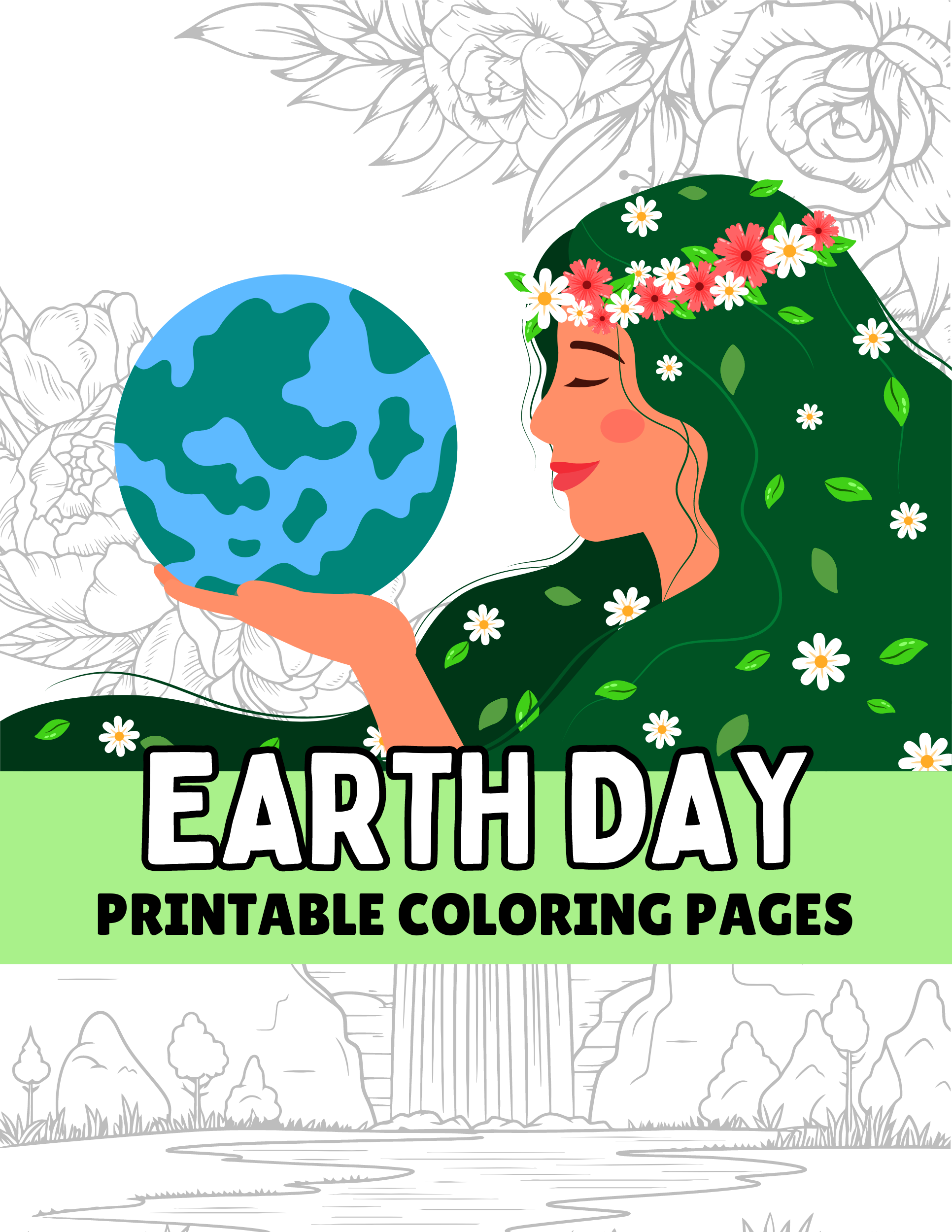 "Earth's Majesty" - Celebrate Earth Day with a Printable Digital Coloring Book of Global Landscapes
