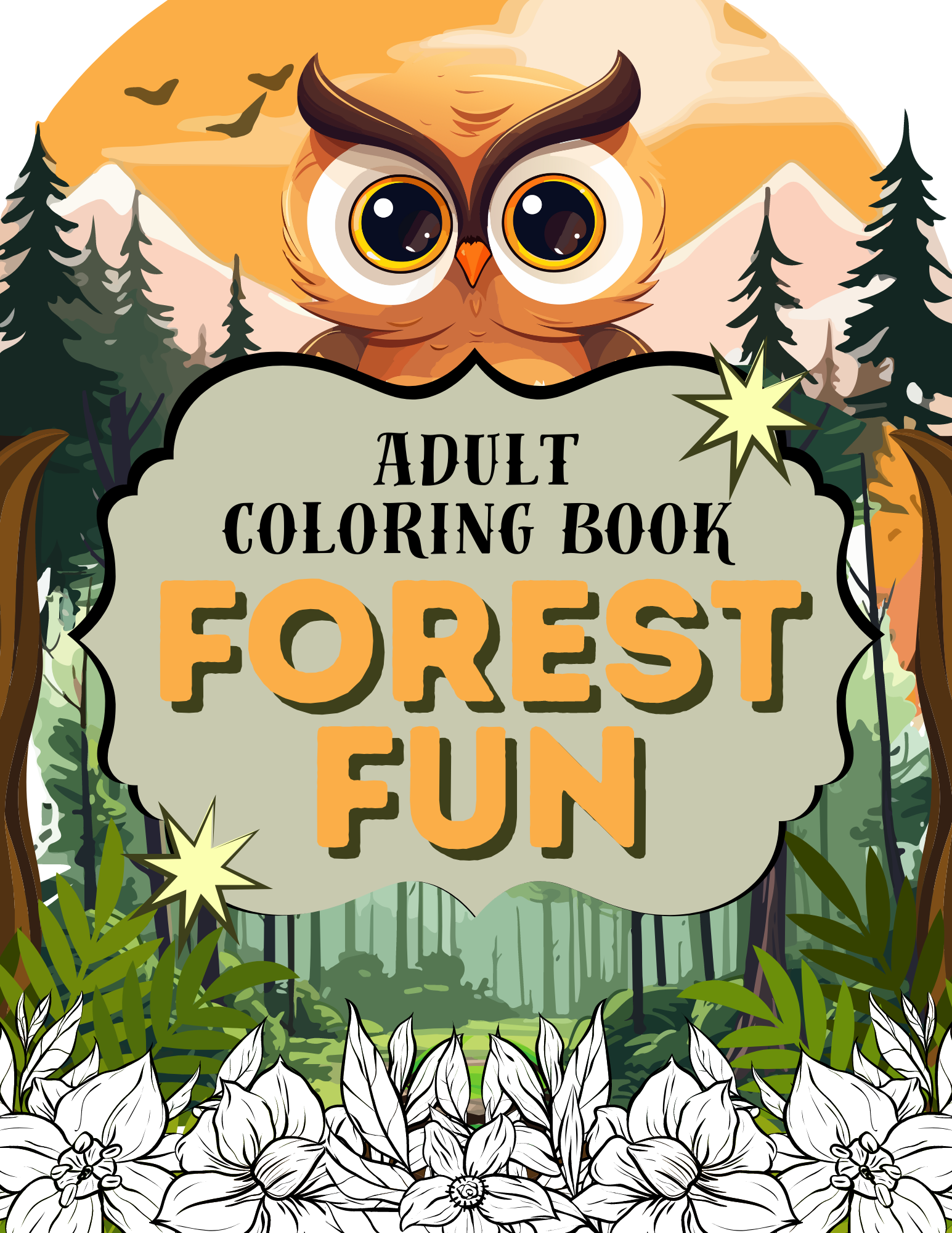 Explore Nature's Wonders: Printable Forest Fun Coloring Book for All Ages