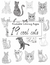 Printable (Digital) Cat Coloring Pages: WhimsyCats Coloring Collection