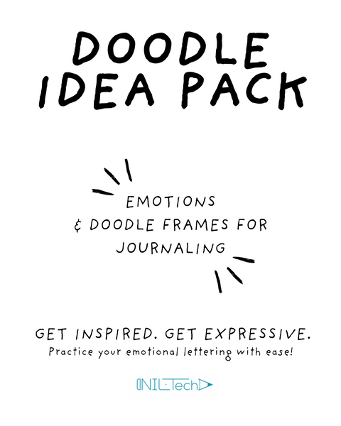 Hand Lettering Elements Pack – Doodle Frames & Emotional Word Art Prac ...