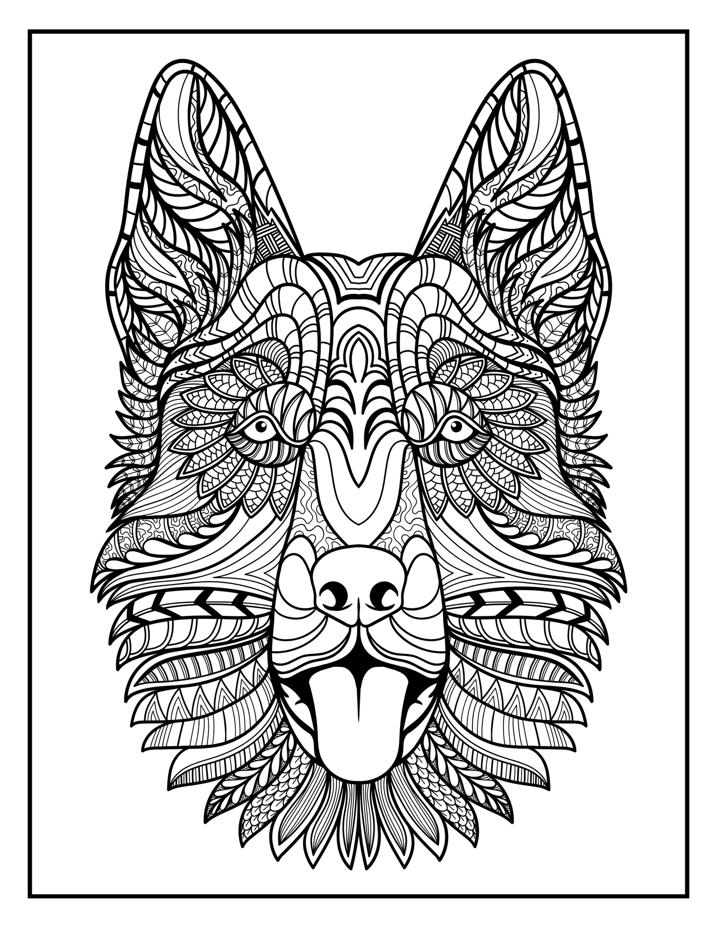 Dog breed coloring book