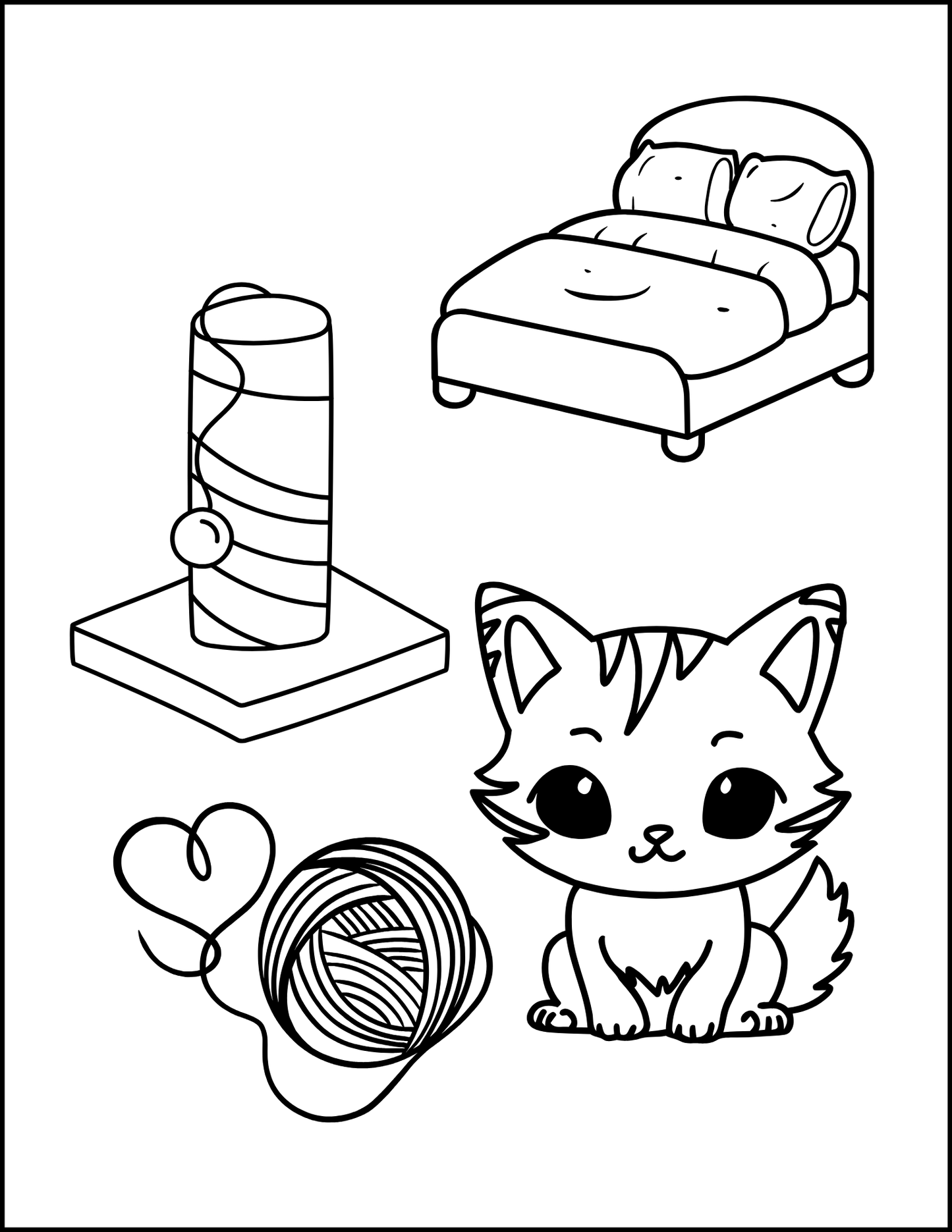 I Love You Purry Much: Adorable Cats Printable Coloring Book