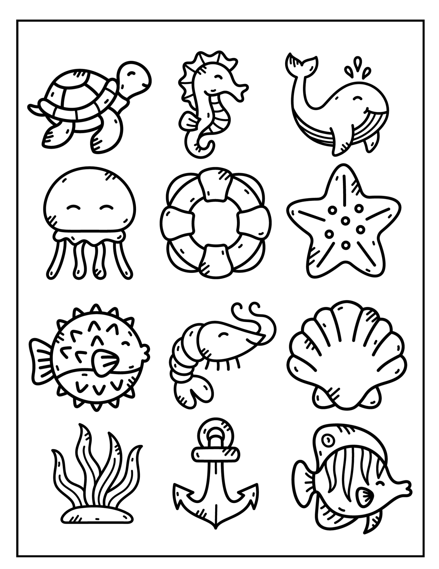 Aquatic Adventures: A Splash of Color Printable Coloring Book for Adults and All Ages PDF