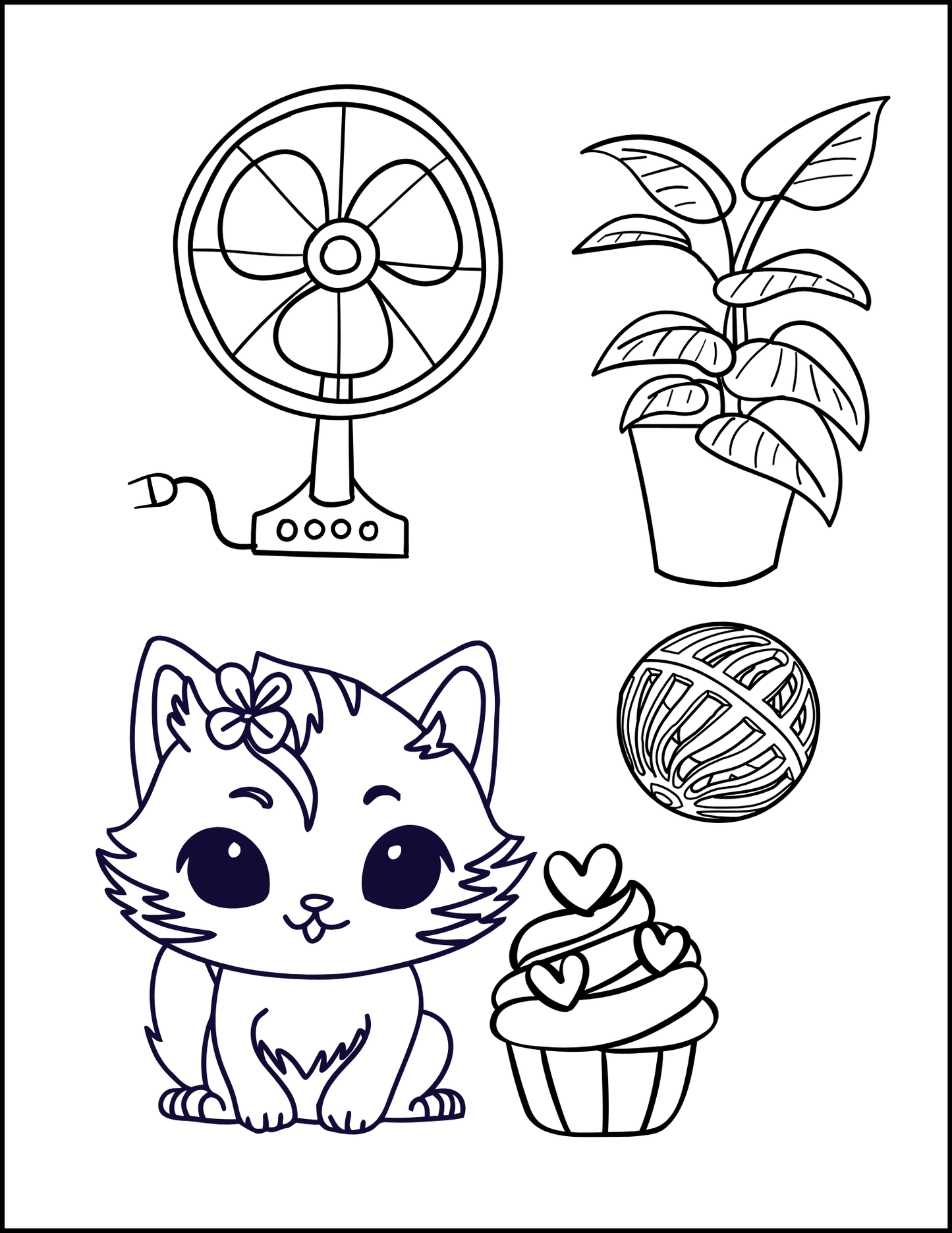 I Love You Purry Much: Adorable Cats Printable Coloring Book