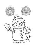 Snowflake Magic: Printable Coloring Book Featuring Snowflakes and Cute Characters