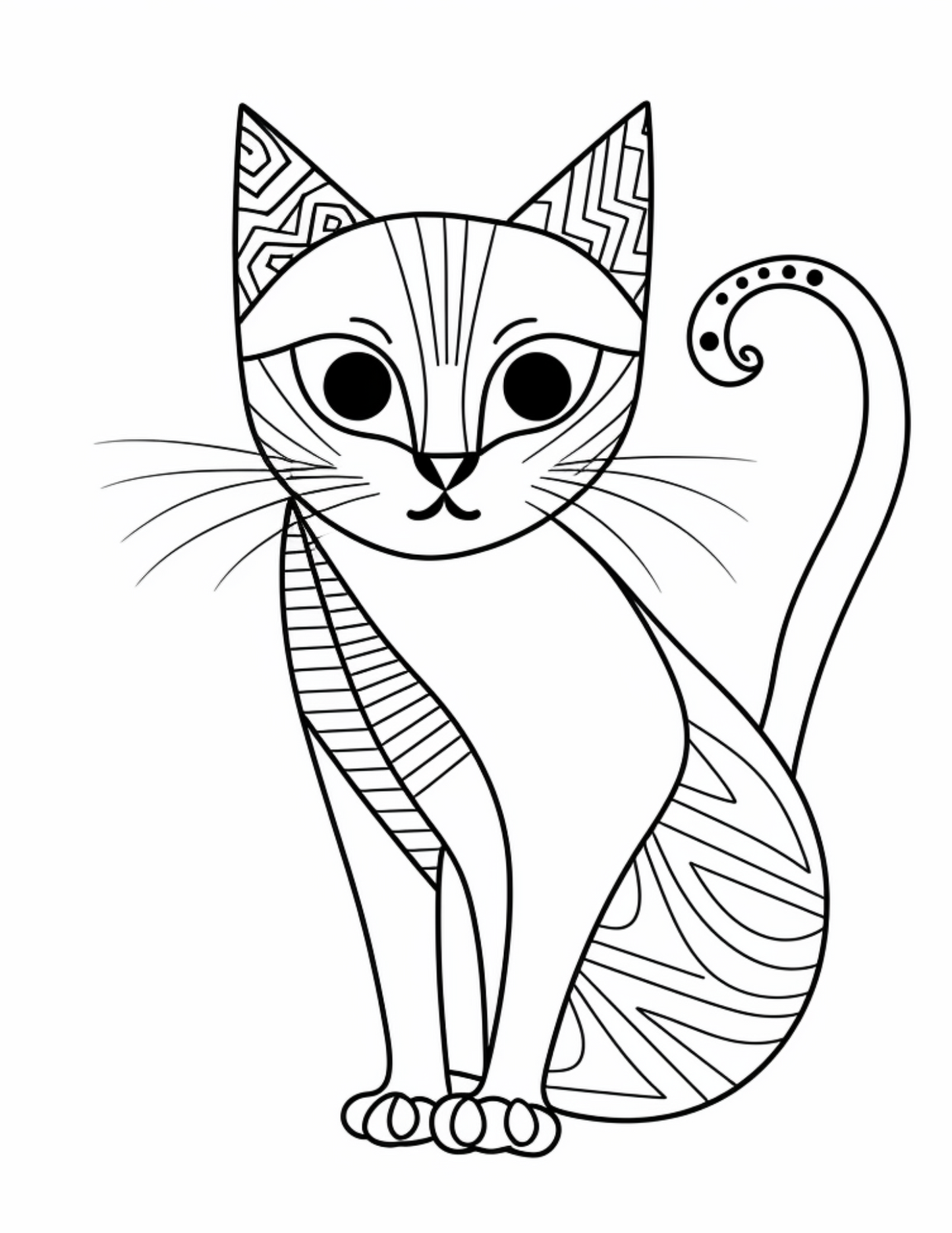 Printable (Digital) Cat Coloring Pages: WhimsyCats Coloring Collection