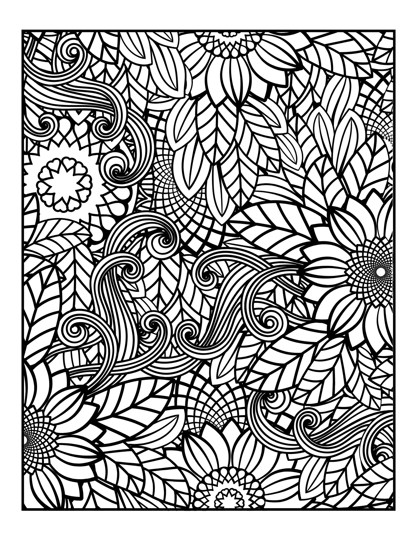 Flower coloring book