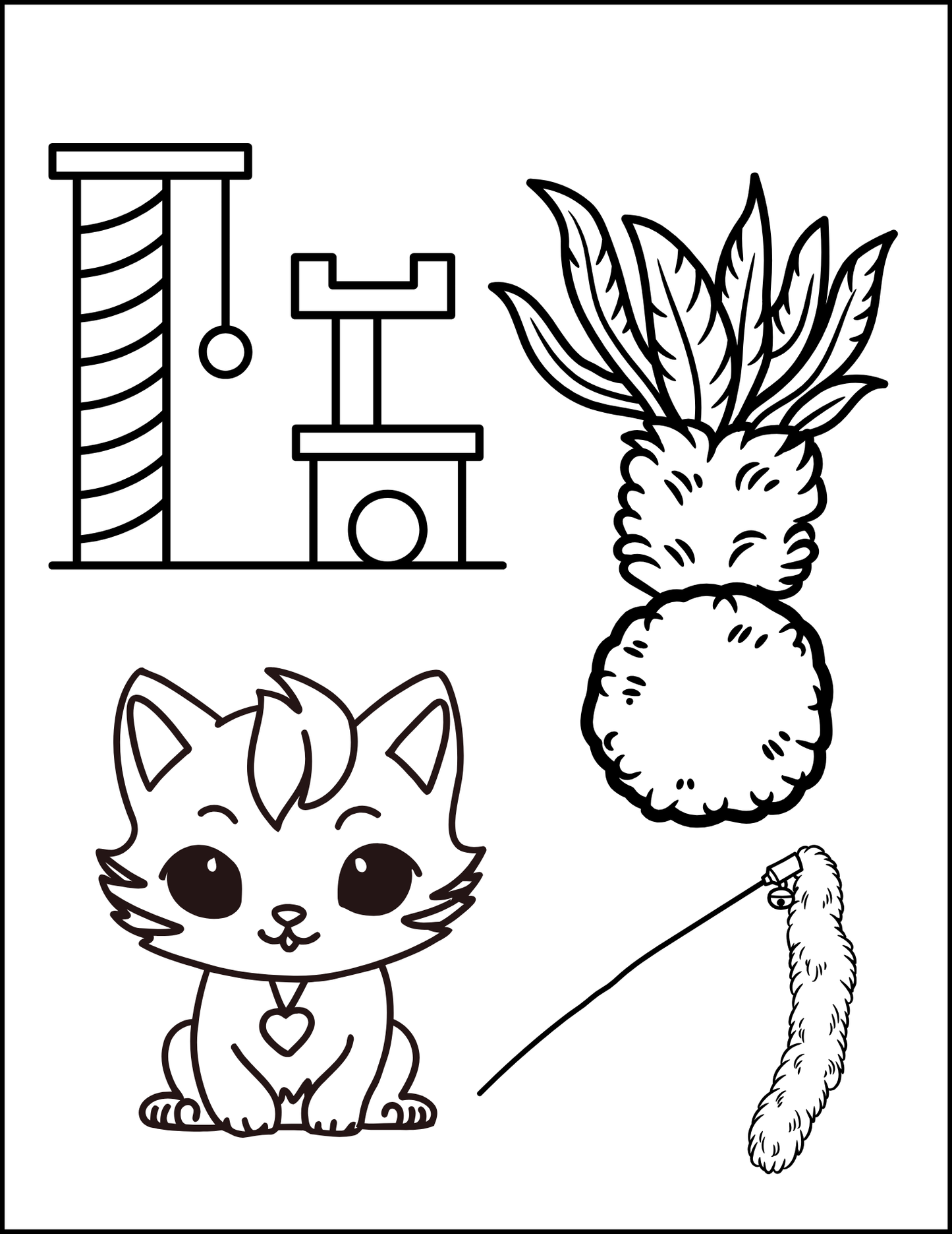 I Love You Purry Much: Adorable Cats Printable Coloring Book