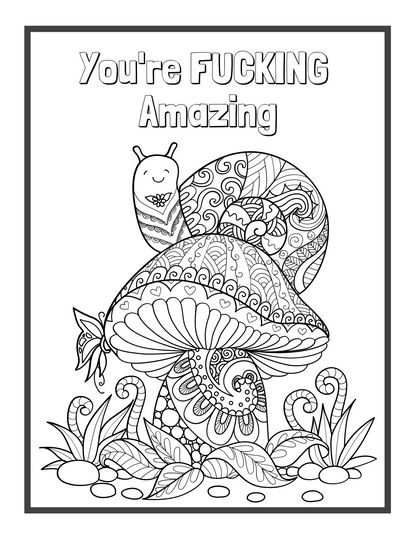 Printable Motivational Swear Word Coloring Pages for Adults, Funny Swear Quotes