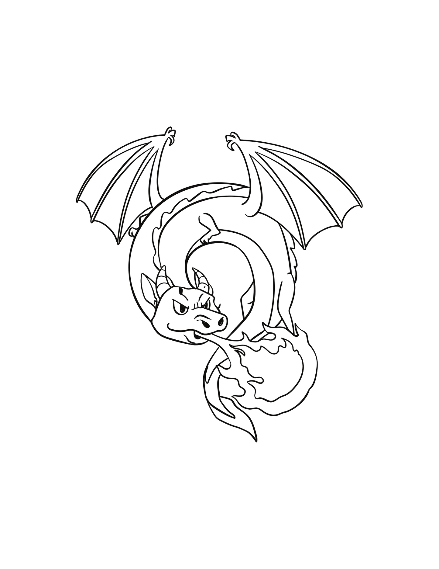 Printable (Digital) Dragon Coloring Pages: New Year 2024 Dragon Coloring Collection