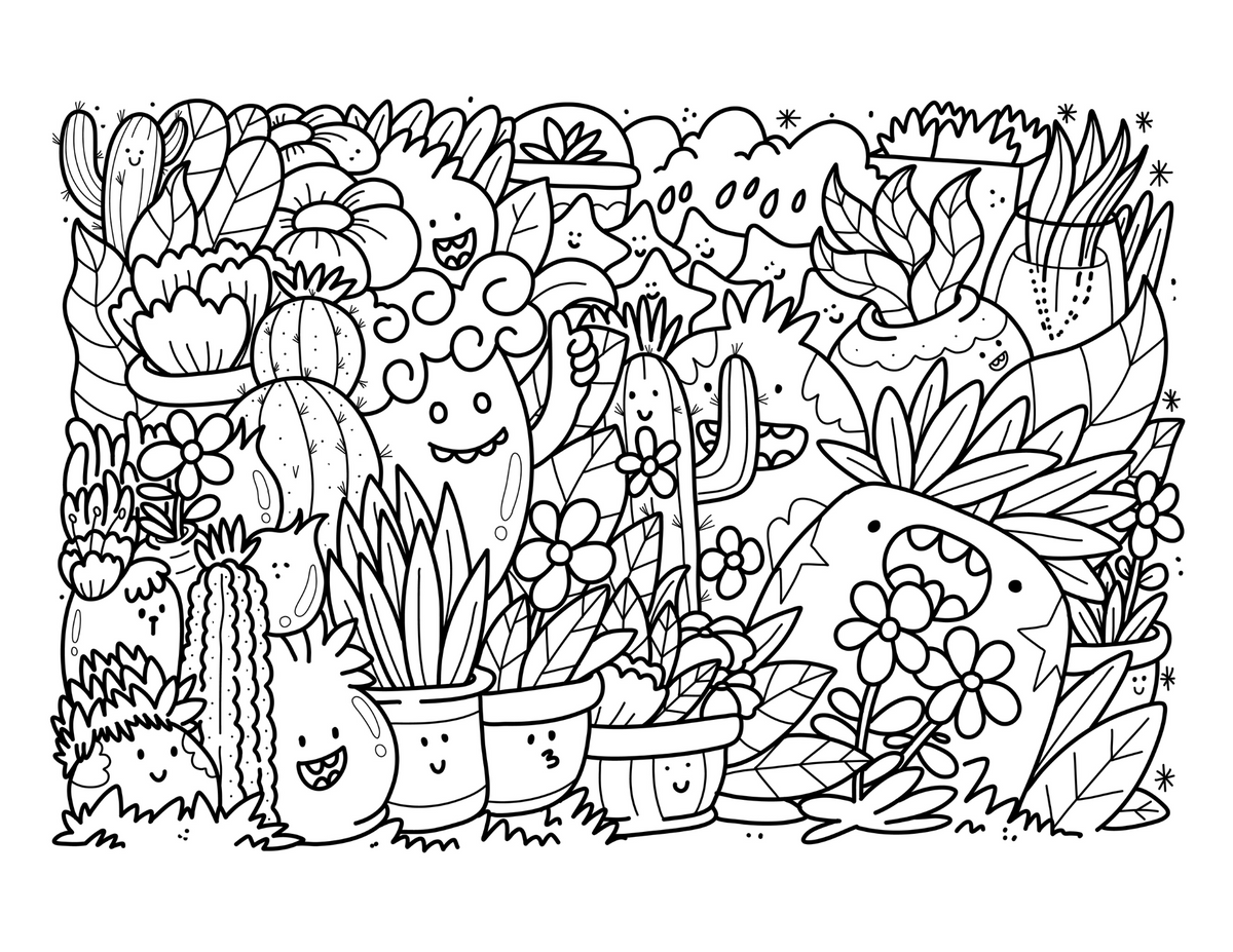 Printable (Digital) Doodles Coloring Pages: Book for All Ages - shop ...