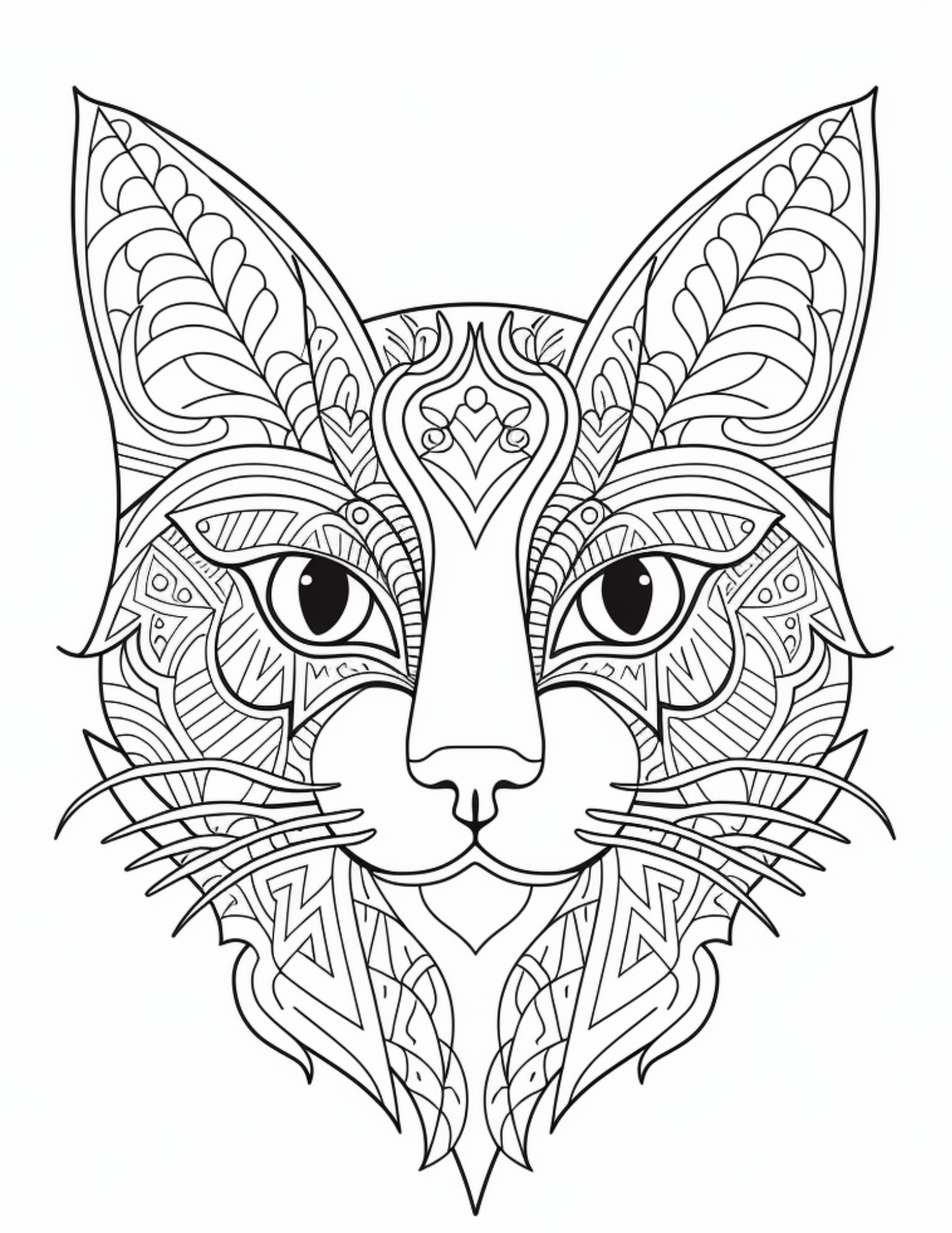 Printable (Digital) Cat Coloring Pages: WhimsyCats Coloring Collection