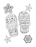 Snowflake Magic: Printable Coloring Book Featuring Snowflakes and Cute Characters