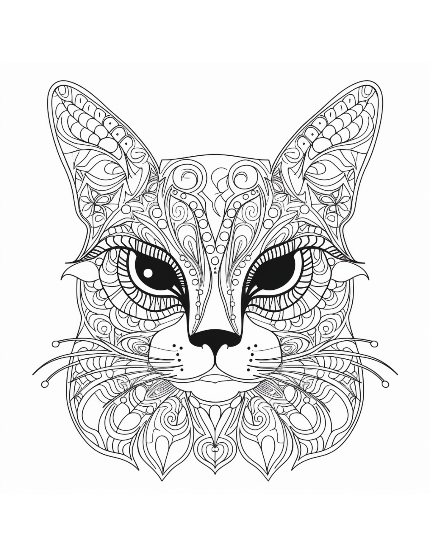 Printable (Digital) Cat Coloring Pages: WhimsyCats Coloring Collection