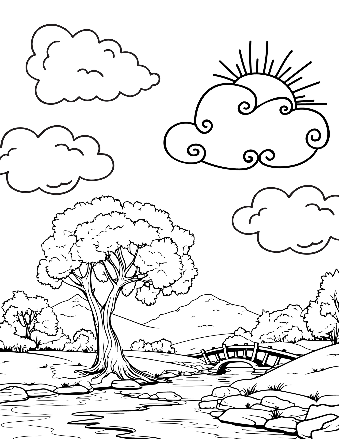 "Earth's Majesty" - Celebrate Earth Day with a Printable Digital Coloring Book of Global Landscapes