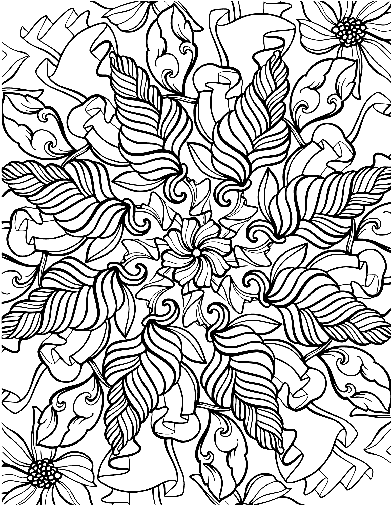 Zentangle full coloring page
